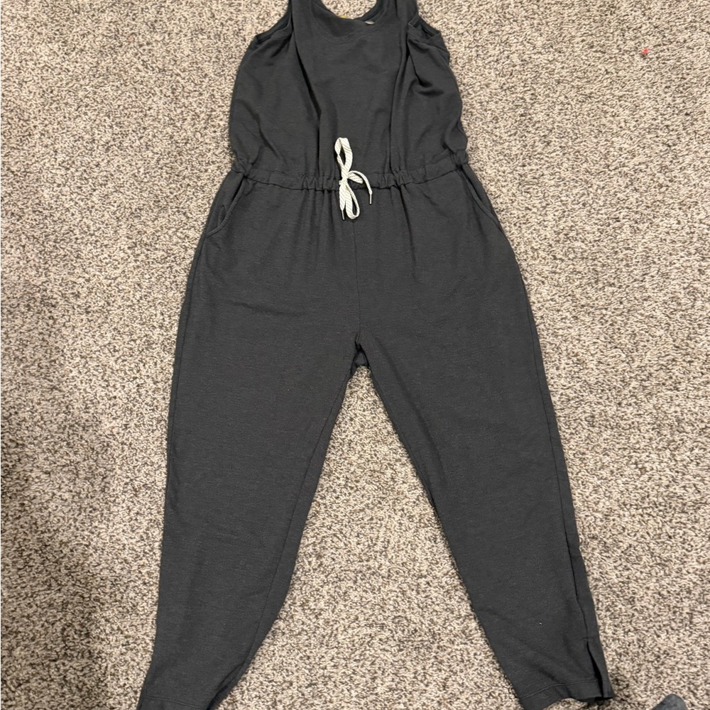 Zella Charcoal Jumpsuit with Drawstring
